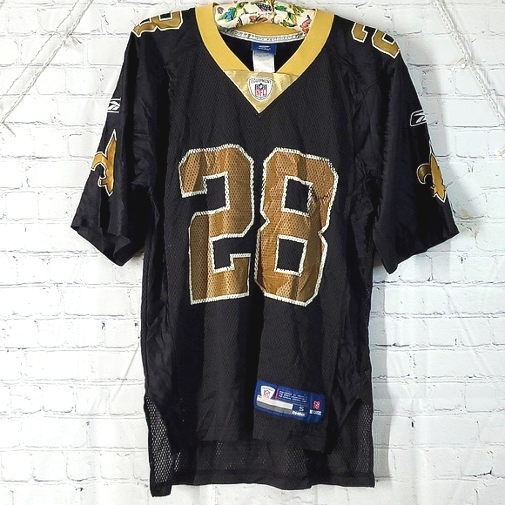 Vintage NFL Reebok Black & Gold Ingram New Orleans Saints 28 Jersey Mens Size S - Picture 1 of 17